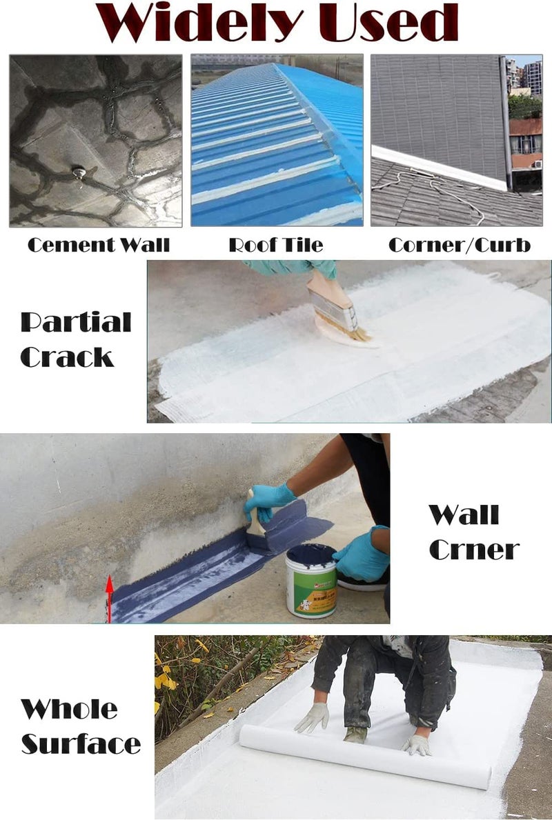 LLPT Waterproofing Membrane Anti-Fracture Fiberglass Fabric Tape 6 Inch x 82 Feet Water Barrier Tape Roll for Tile Wall Bathroom Shower Pan Curb Seam Niche Floor Crack (FWR150) - Image 2